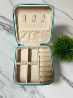 Mini Teal Travel Jewelry Case