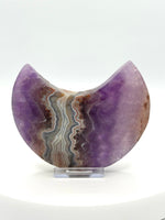 Amethyst Lace Agate Large Moon #2