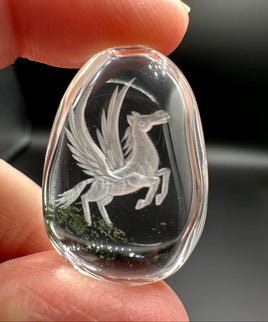 Beautiful Pegasus Garden Quartz Inner Scene Carving #4