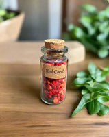 Red Coral Chips In Bottle