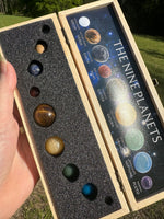 The Nine Planets Crystal Ball Set with Wooden Box