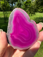 Dyed Pink Agate Slice #14