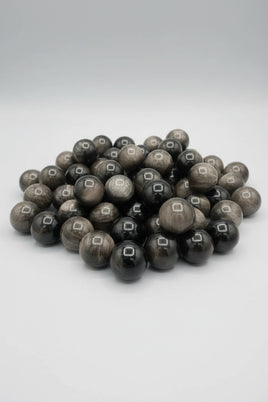 Silver Sheen Obsidian Spheres