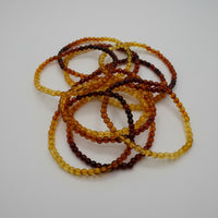 Natural Amber Gradient Bead Bracelets