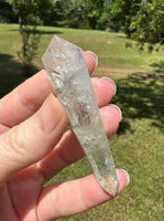 Double Terminated Prasiolite Scepter Wand #7 with Rainbow