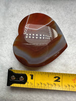 Carnelian Heart Palm Stone #13
