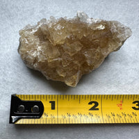 Golden Cube Fluorite Cluster – Moscona Mine, Spain Specimen #2
