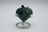 Moss Agate Carved Heart #2