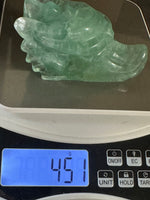 Natural Green Fluorite Dragon Head Carving #8 – 451g