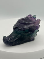 Fluorite Dragon Head Carving #12