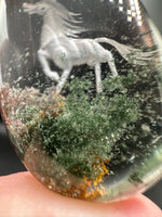 Beautiful Horse Garden Quartz Inner Scene Carving #2
