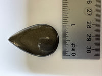 Natural Golden Sheen Obsidian Pearshape Large Cabochon #3