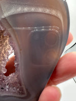 Large Amethyst Agate Heart with Stand #5