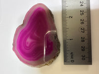 Dyed Pink Agate Slice #14