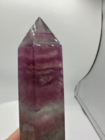 Large Fat Watermelon Fluorite Tower #1