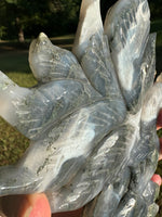 Moss Agate Nine-Tailed Fox