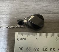 Black Obsidian Perfume/Essential Oil Bottle Necklace