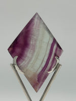 Rhombus Shaped Fluorite Carving with Stand #7