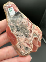Rhodochrosite Slab #3 – Vivid Pink Banded Polished Collector Specimen