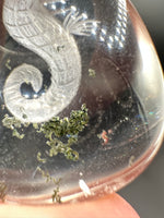 Beautiful Seahorse Garden Quartz Inner Scene Carving #7