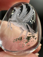 Beautiful Pegasus Garden Quartz Inner Scene Carving #4