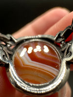 Vintage Style Carnelian Stainless Steel Adjustable Ring #5