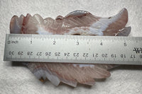 Druzy Agate Geode Indigenous-Inspired Profile Headdress Carving #10
