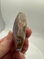 Amethyst Mixed with Stripe Agate Palm Stone #1