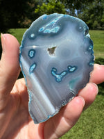 Dyed Blue/Teal Agate Slice #7