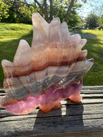 Amethyst Mixed Agate Nine-Tailed Fox Carving #4