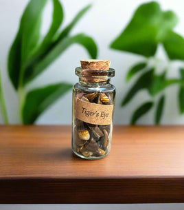 Tiger's Eye Chips In Bottle