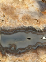 Large Polished Agate with Druzy