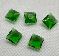 Manmade Green 8mm Square Set of 5