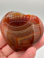 Carnelian Heart Palm Stone #12