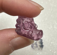 Mini Fluorite Dragon Head Carving
