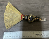 Crystal Quartz & Fluorite Decorative Broom