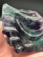 Rainbow Fluorite Dragon Head Carving #6 – 441g