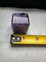 Charoite Polished Carved Cube