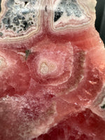 Rhodochrosite Slab #1 – Rose Pink Banded Polished Collector Specimen