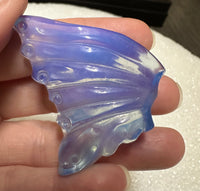 Carved Blue Opalite Wings