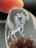 Beautiful Pegasus Garden Quartz Inner Scene Carving #5