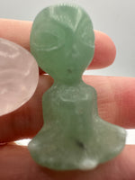 Carved Gemstone Yoga Alien