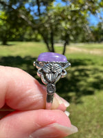 Natural Charoite Ring #6
