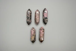 Rhodonite Double Terminated Carved Point
