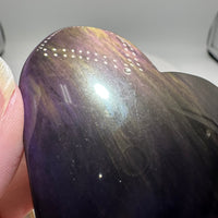 Rainbow Sheen Obsidian Heart #1