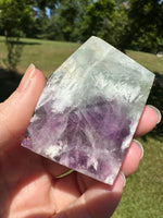 Feather Fluorite Free Form with Rainbows #1