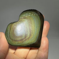 Rainbow Sheen Obsidian Heart #9