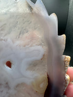Druzy Agate Geode Indigenous-Inspired Profile Headdress Carving #8