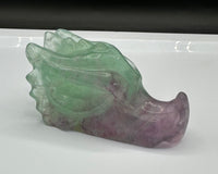 Rainbow Fluorite Dragon Head Carving #5 – 402g