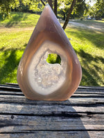 Agate with Druzy Arrow Shape Tower
